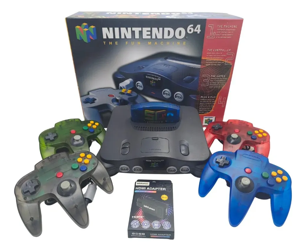 Nintendo 64 Completo + Everdrive Sc 32gb Na Caixa (Recondicionado)