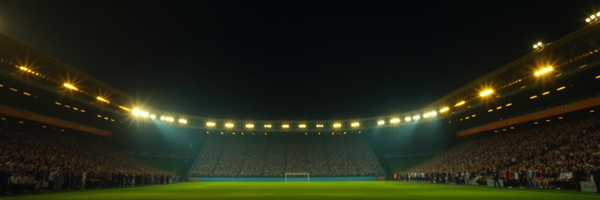Estádio de futebol iluminado à noite — Central KE TV Sports